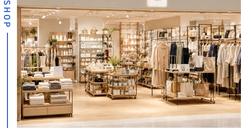 店舗で商品を陳列する売り場のイメージ